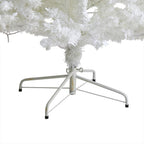 Nearly Natural 7.5' White Artificial Christmas Prelit 400 Clear LED Lights