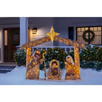 5 ft Warm White LED Nativity Scene Holiday Yard Decoration
