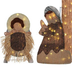 5 ft Warm White LED Nativity Scene Holiday Yard Decoration