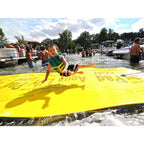 Aqua Lily Pad ALP18 The Original Model Water Playground Floating Foam Island Mat with Storage Straps and Pad Protectors, Yellow