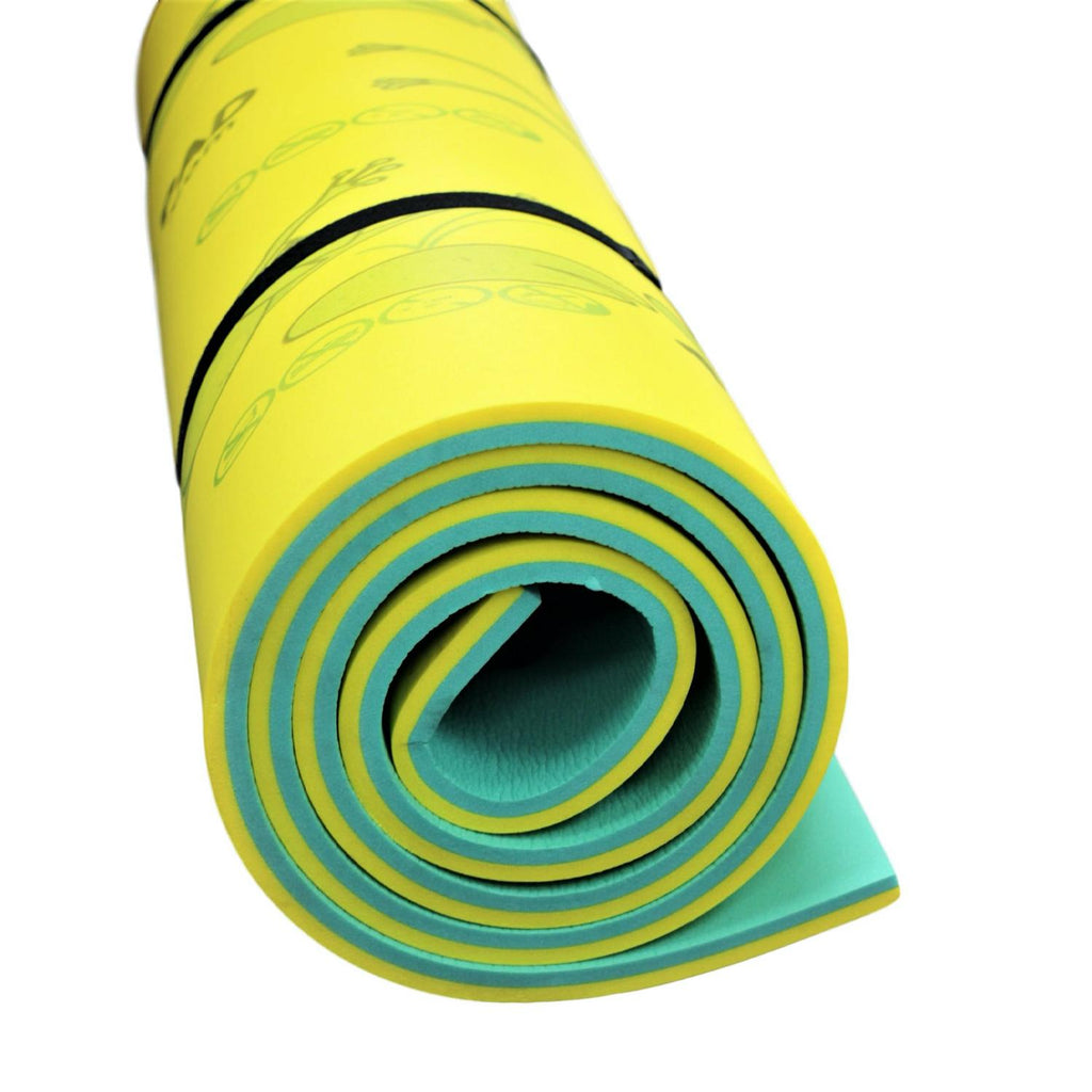 Aqua Lily Pad ALP18 The Original Model Water Playground Floating Foam Island Mat with Storage Straps and Pad Protectors, Yellow