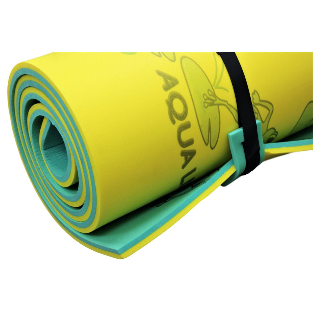 Aqua Lily Pad ALP18 The Original Model Water Playground Floating Foam Island Mat with Storage Straps and Pad Protectors, Yellow