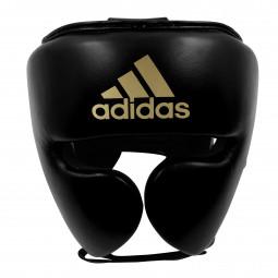 adiStar Pro Boxing Headguard - For Boxing, Kickboxing, and Training - for Men, Women, Unisex- Small, Black/Gold