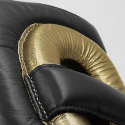 adiStar Pro Boxing Headguard - For Boxing, Kickboxing, and Training - for Men, Women, Unisex- Small, Black/Gold