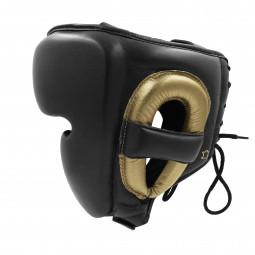 adiStar Pro Boxing Headguard - For Boxing, Kickboxing, and Training - for Men, Women, Unisex- Small, Black/Gold