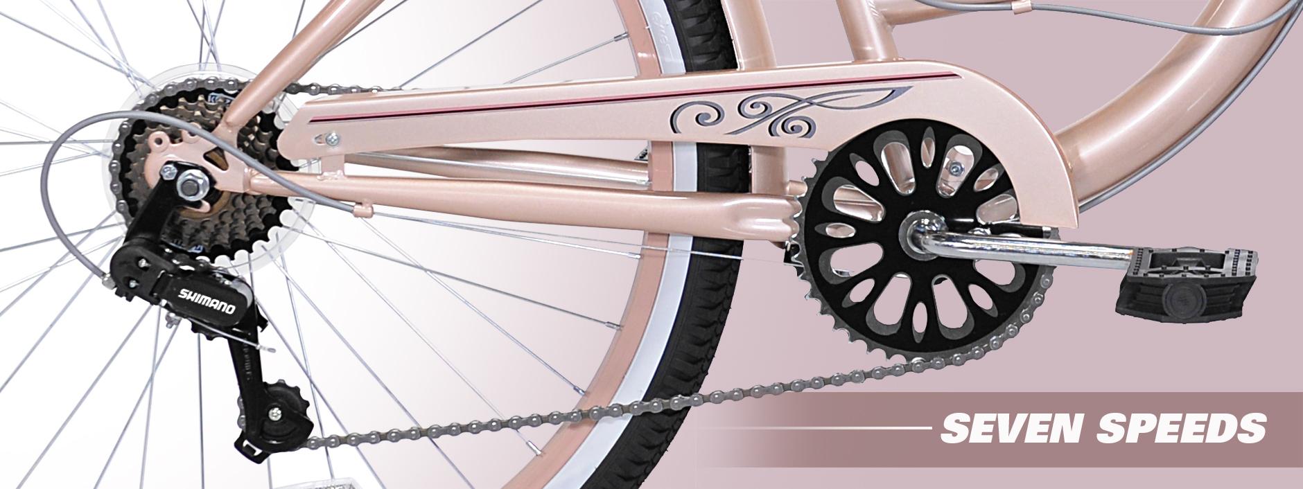 Kent 26" Bayside Women's Cruiser Bike, Rose Gold