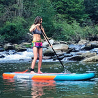 Premium 10 ft. 6 in. Lava Inflatable Stand Up Paddle Board with Full SUP Accessories