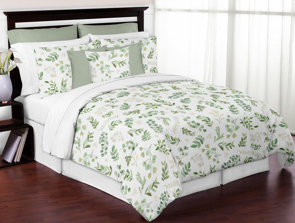 Botanical Floral Leaf Full/Queen Comforter Set by Sweet Jojo s