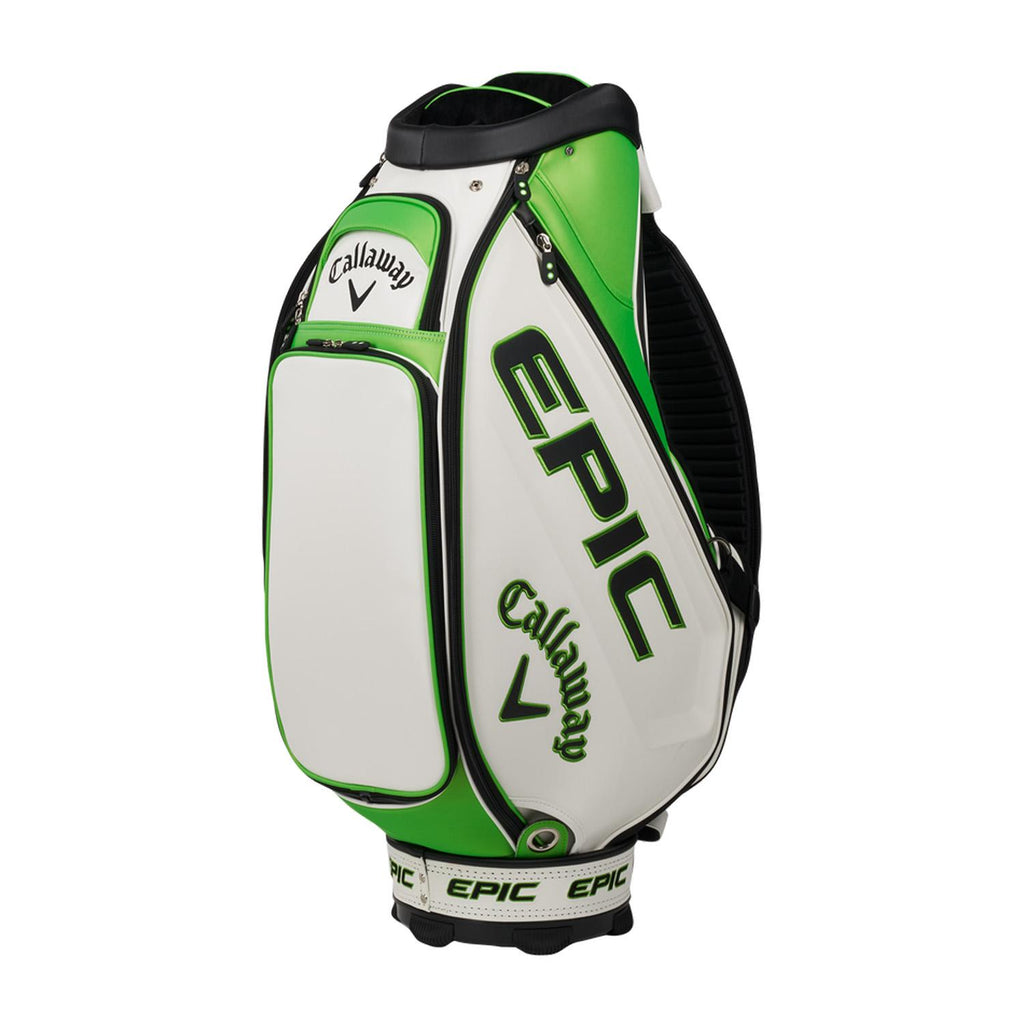 2021 Callaway Golf Epic White/Black/Green Staff Golf Bag