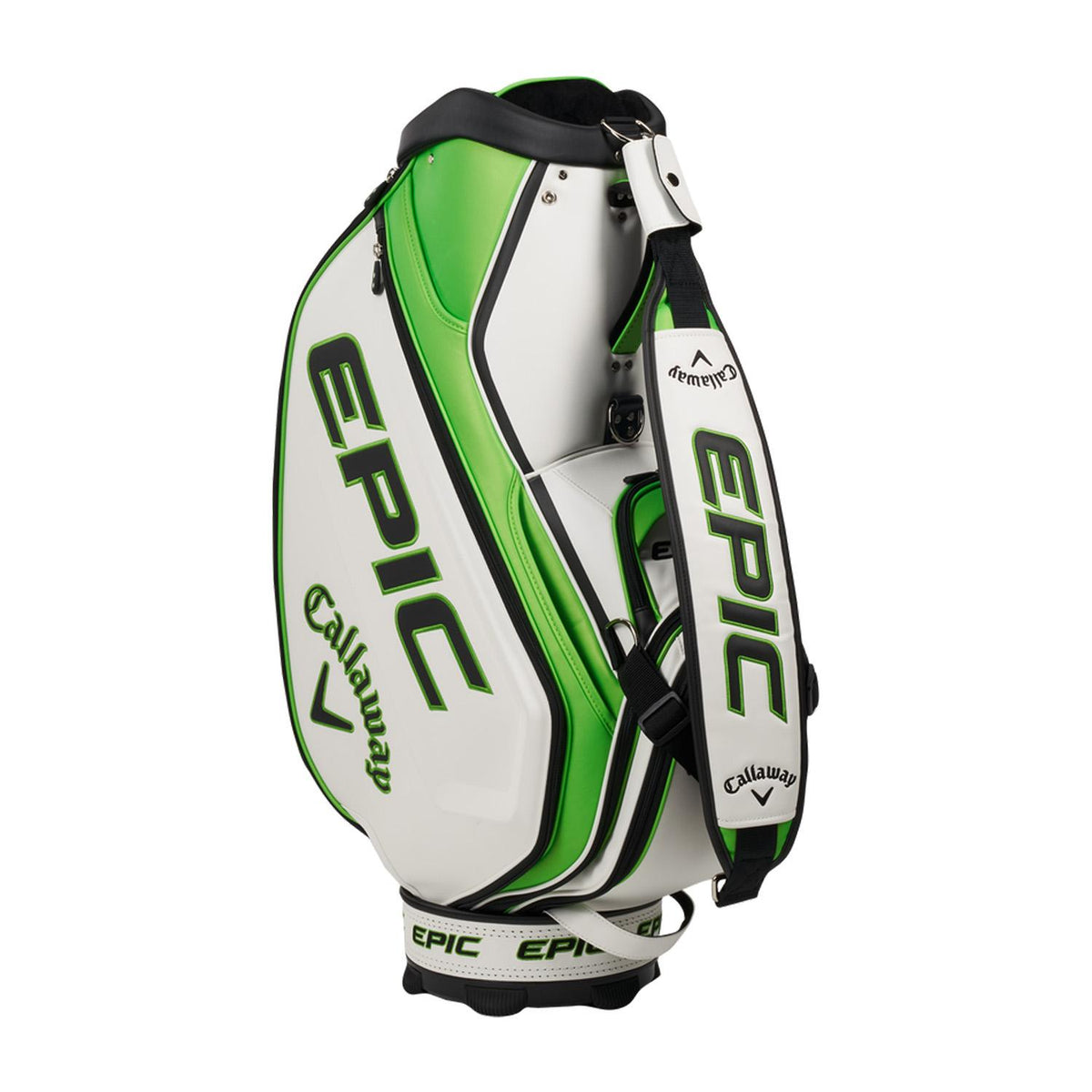 2021 Callaway Golf Epic White/Black/Green Staff Golf Bag
