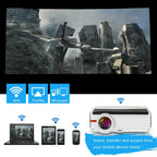 8000lms android wifi projector wireless 1080p movie full hd backyard hdmi usb tv