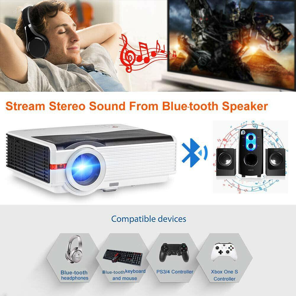 8000lms android wifi projector wireless 1080p movie full hd backyard hdmi usb tv
