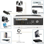 8000lms android wifi projector wireless 1080p movie full hd backyard hdmi usb tv