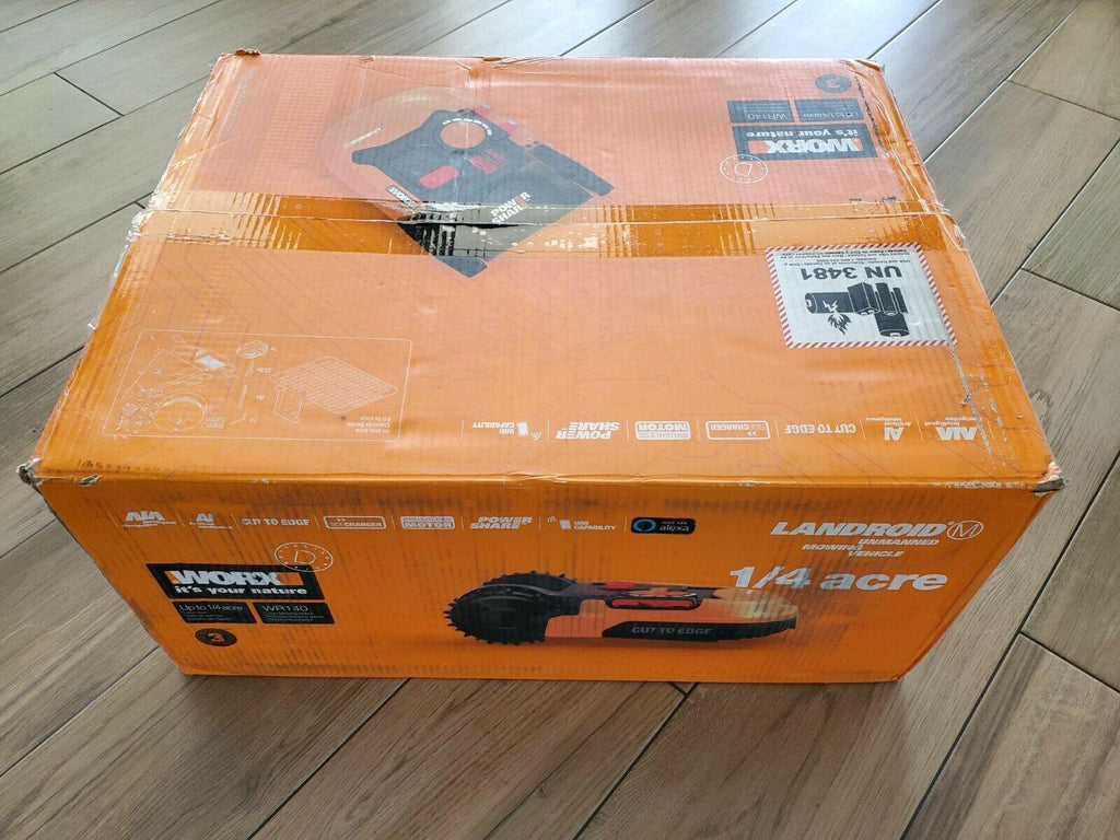 Worx Landroid WR140 Cut To Edge Brushless Motor Up To 1/4 Acre Robot Lawn Mower