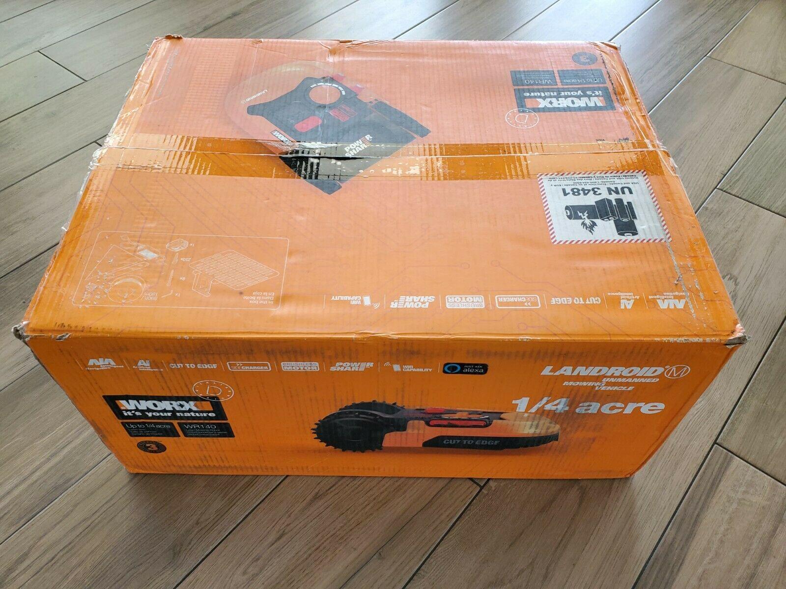 Worx Landroid WR140 Cut To Edge Brushless Motor Up To 1/4 Acre Robot Lawn Mower