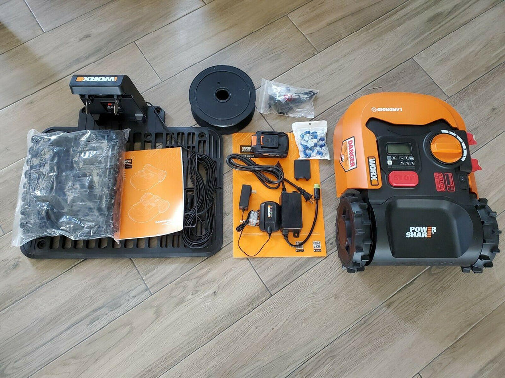 Worx Landroid WR140 Cut To Edge Brushless Motor Up To 1/4 Acre Robot Lawn Mower