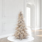 Vickerman 6.5' Silver Tinsel Fir Artificial Christmas Tree, Clear Dura-lit Incandescent Lights - Faux Silver Christmas Tree - Seasonal Indoor Home Decor
