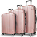FOCHIER 3 Piece Hard shell Luggage Sets, PC+ABS Hardside Lightweight Fashion Suitcase with Spinner Wheels &amp; TSA Lock (20/24/28 inch)