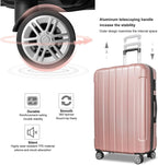 FOCHIER 3 Piece Hard shell Luggage Sets, PC+ABS Hardside Lightweight Fashion Suitcase with Spinner Wheels &amp; TSA Lock (20/24/28 inch)