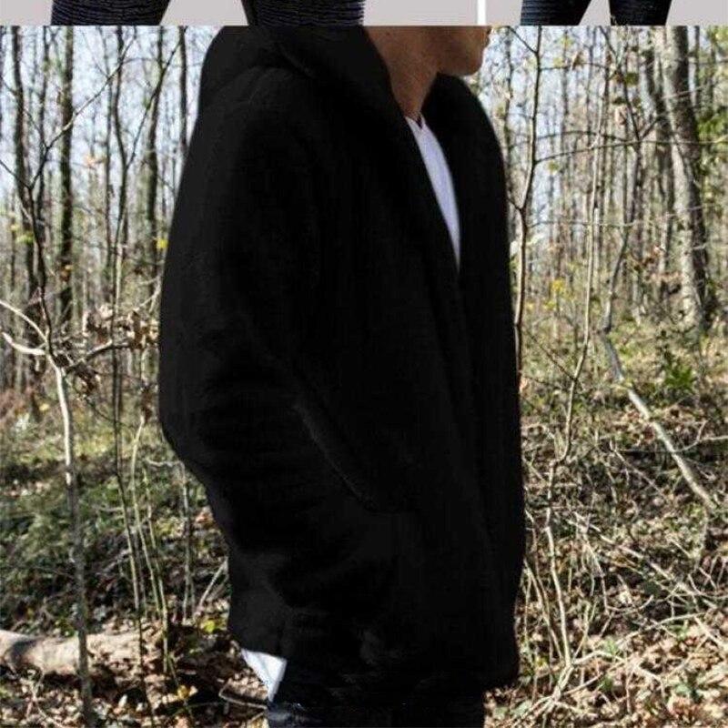 Men winter plush warm casual coat hoodies