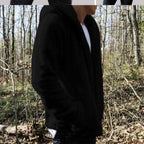 Men winter plush warm casual coat hoodies