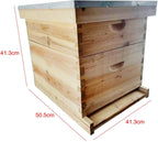 tfcfl wooden bee hives, 10 frame beeswax coated langstroth beehive 2 layers honey bee hive box with metal top cover for beginners and pro beekeepers beekeeping