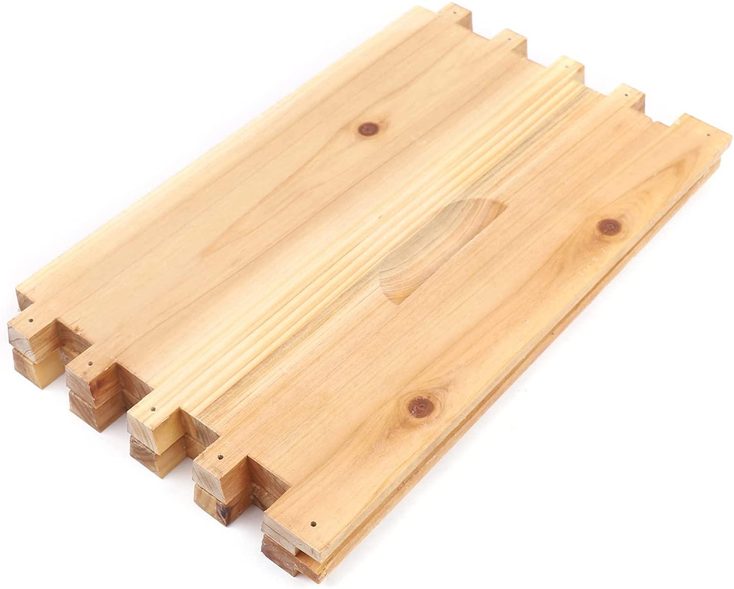 tfcfl wooden bee hives, 10 frame beeswax coated langstroth beehive 2 layers honey bee hive box with metal top cover for beginners and pro beekeepers beekeeping