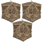 Brickhouse 3-Person Hunting Hub Ground Blind, Realtree Ed(3-Pack)