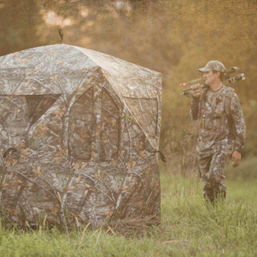 Brickhouse 3-Person Hunting Hub Ground Blind, Realtree Ed(3-Pack)