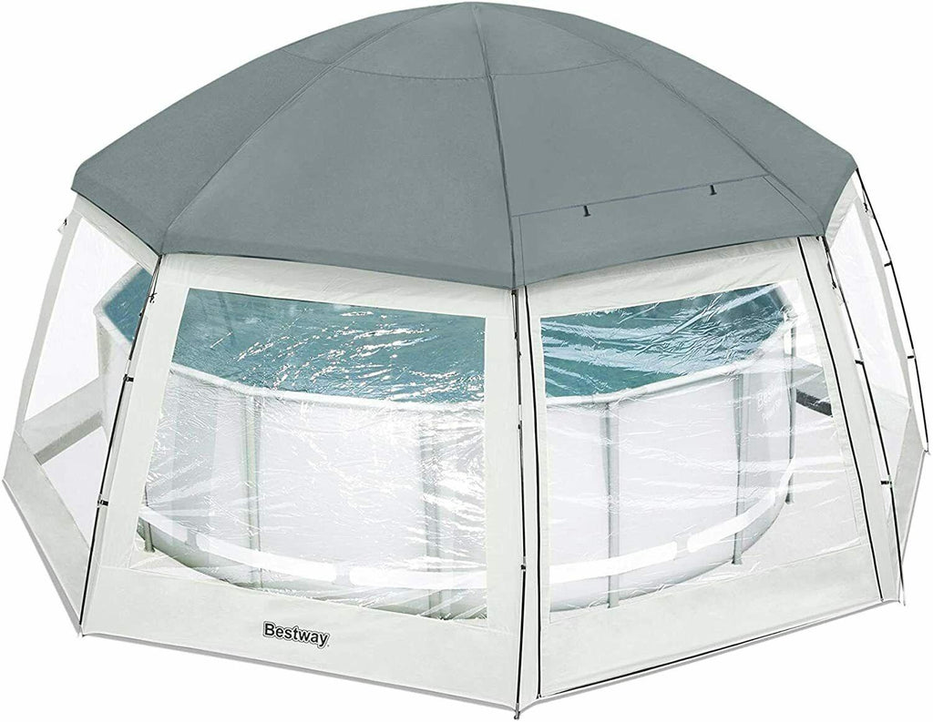 bestway 58612 round pool dome, 6mx6mx2.95m/19'8''x19'8''x9'8''