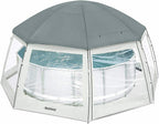 bestway 58612 round pool dome, 6mx6mx2.95m/19'8''x19'8''x9'8''