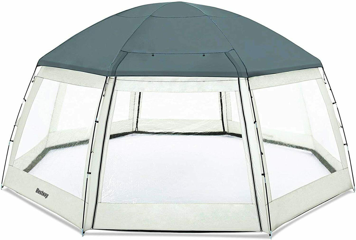 bestway 58612 round pool dome, 6mx6mx2.95m/19'8''x19'8''x9'8''