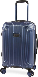 Gibson 3 Piece Set Expandable Suitcase with Spinner Wheels, Metallic Blue