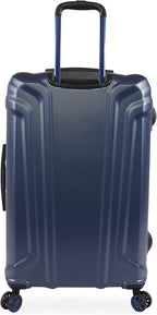 Gibson 3 Piece Set Expandable Suitcase with Spinner Wheels, Metallic Blue