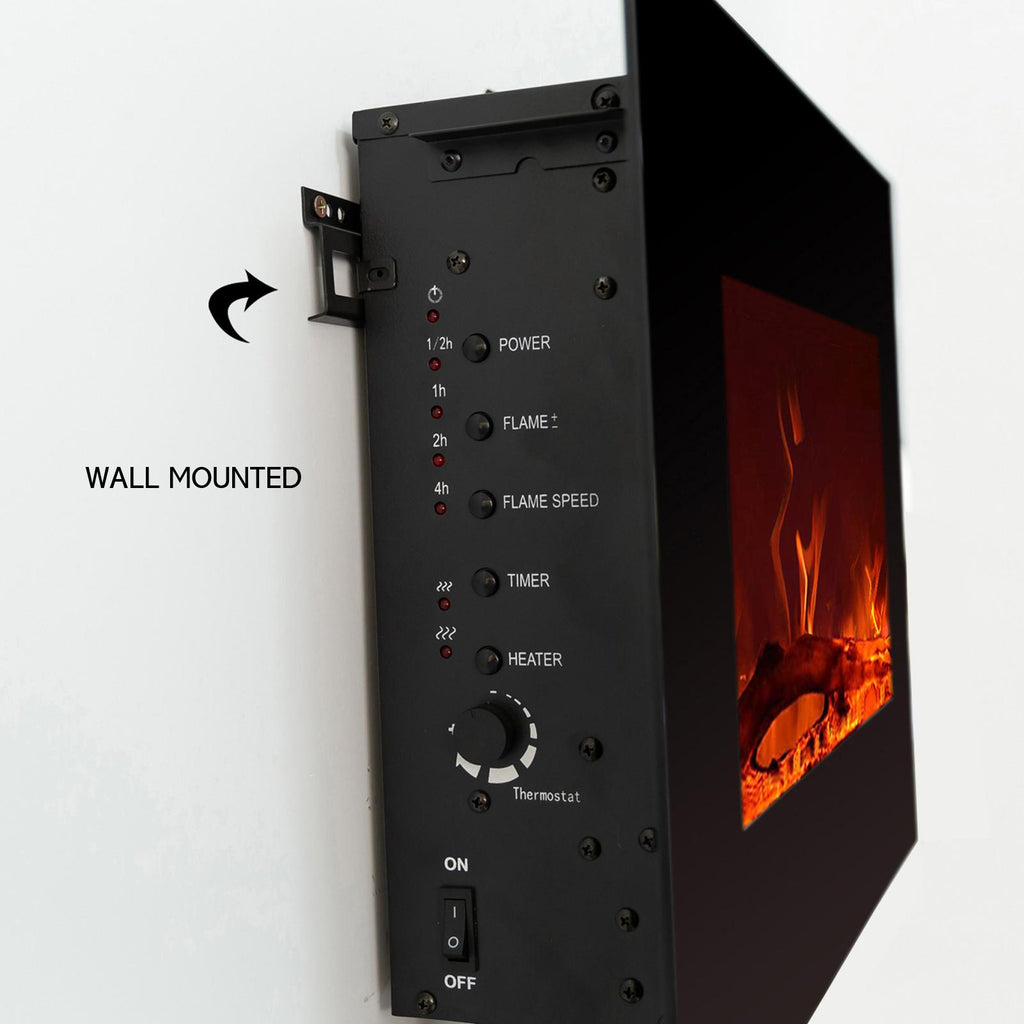 C-Hopetree Wall Mounted or Freestanding Electric Fireplace Heater with Remote and Thermostat, 22 inch Wide