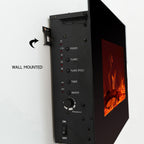 C-Hopetree Wall Mounted or Freestanding Electric Fireplace Heater with Remote and Thermostat, 22 inch Wide