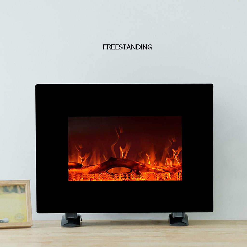 C-Hopetree Wall Mounted or Freestanding Electric Fireplace Heater with Remote and Thermostat, 22 inch Wide