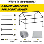 Robot Mower Gara+ Waterproof Cover, 32"x30"x26" | Heavy Steel Frame | Thickened 600D Oxford Fabric Sun Resistant Dustproof Shelter, Fits , , Segway, WORX, , &amp; more