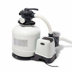 intex pool sand filter pump w/ automatic timer &amp; side vacuum &amp; 1.5” hose 2 pack