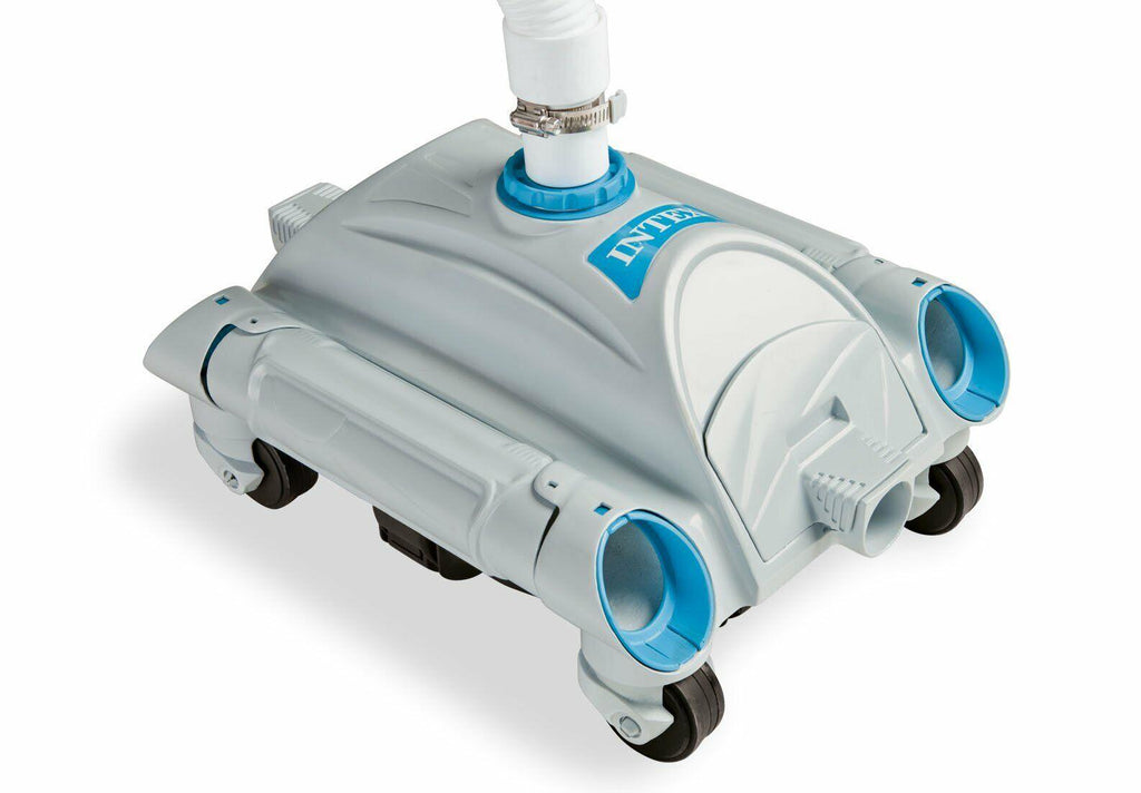 intex pool sand filter pump w/ automatic timer &amp; side vacuum &amp; 1.5” hose 2 pack
