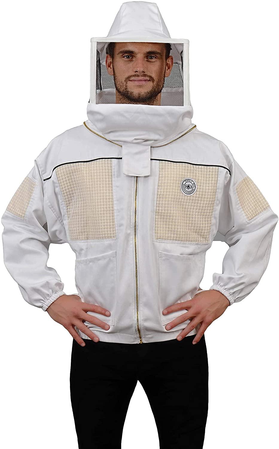 humble bee 332 ventilated beekeeping jacket with square veil
