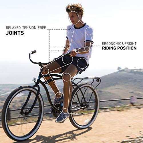 reezero Around Block Men's 7-Speed Beach Cruiser Bicycle, 26 In. Wheels, Matte Gray