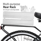reezero Around Block Men's 7-Speed Beach Cruiser Bicycle, 26 In. Wheels, Matte Gray