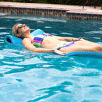 TRC Recreation Texas Recreation Serenity Foam Lounger Pool Float, Bahama Blue and Flamingo Pink