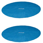 15 Foot Round Easy Set Vinyl Solar Cover for Swimming Pools, Blue (2 Pack)