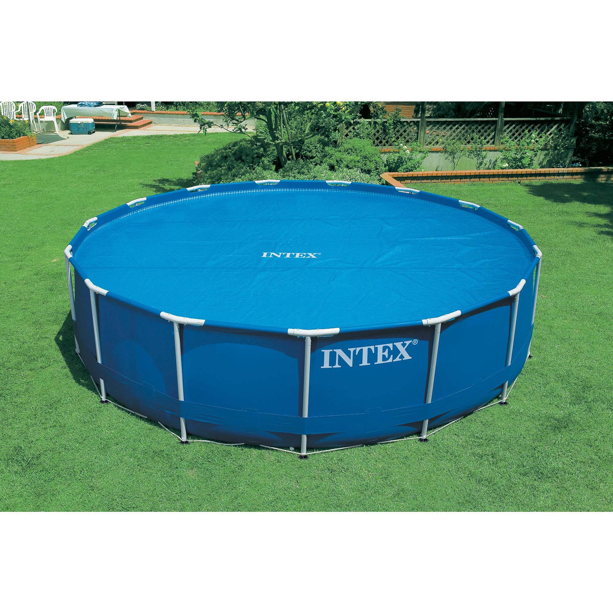 15 Foot Round Easy Set Vinyl Solar Cover for Swimming Pools, Blue (2 Pack)