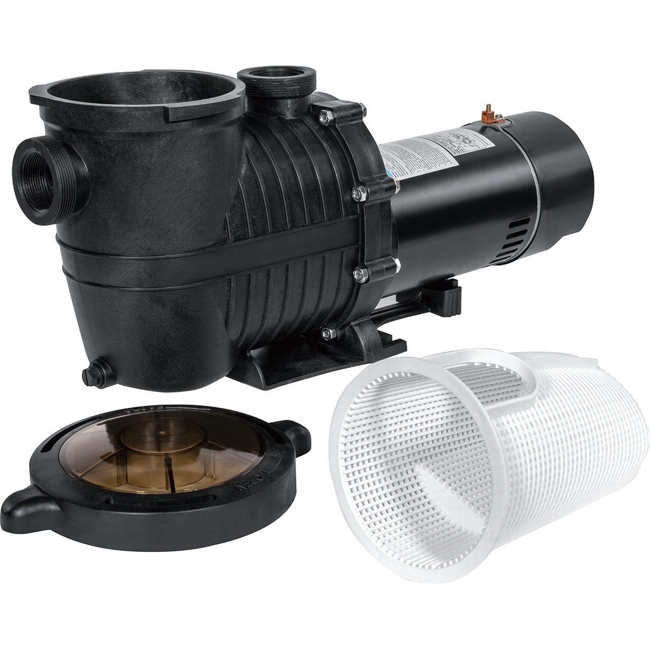 xtremepowerus 2-speed variable 1.5hp motor swimming pool pump in-ground above ground pool strainer basket