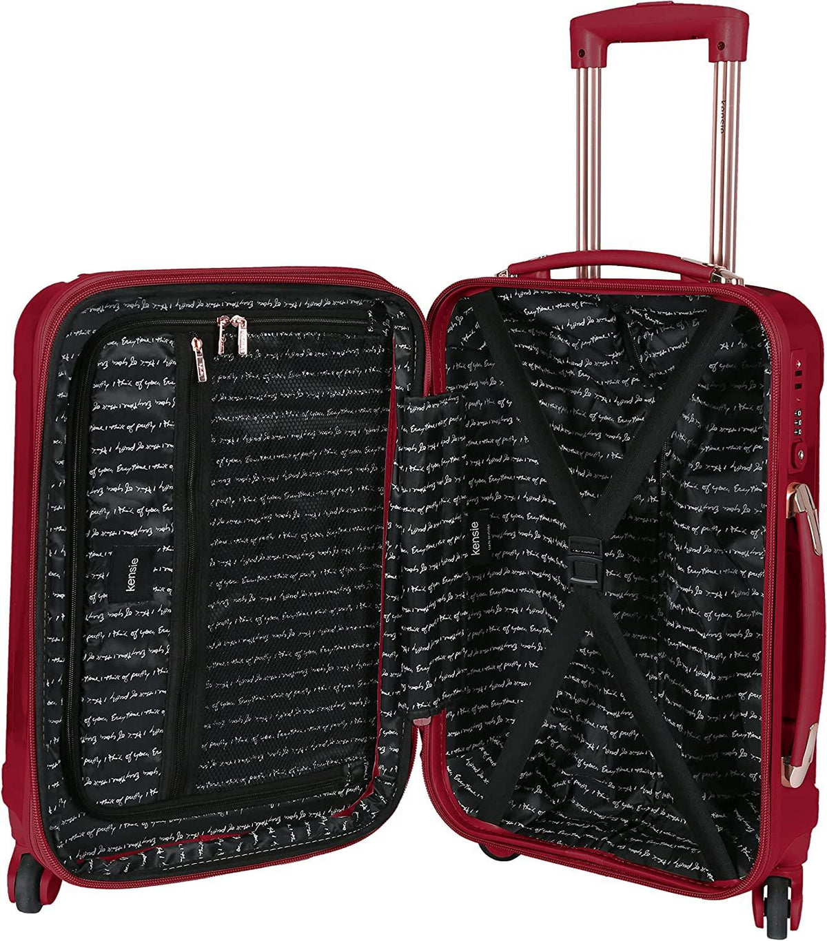 Women's Alma Hardside Spinner Luggage, Japanese Carmine Red, 3 Piece Set (20/24/28)