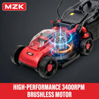 20V 13" Electric Lawn Mower, Brushless Cordless Lawn Mower with 4-Position Height Adjustment, Walk-Behind Push Mowers with 8 Gallon Grass Bag, 2 x 4.0Ah Batteries &amp; Charger Included, LM13B4