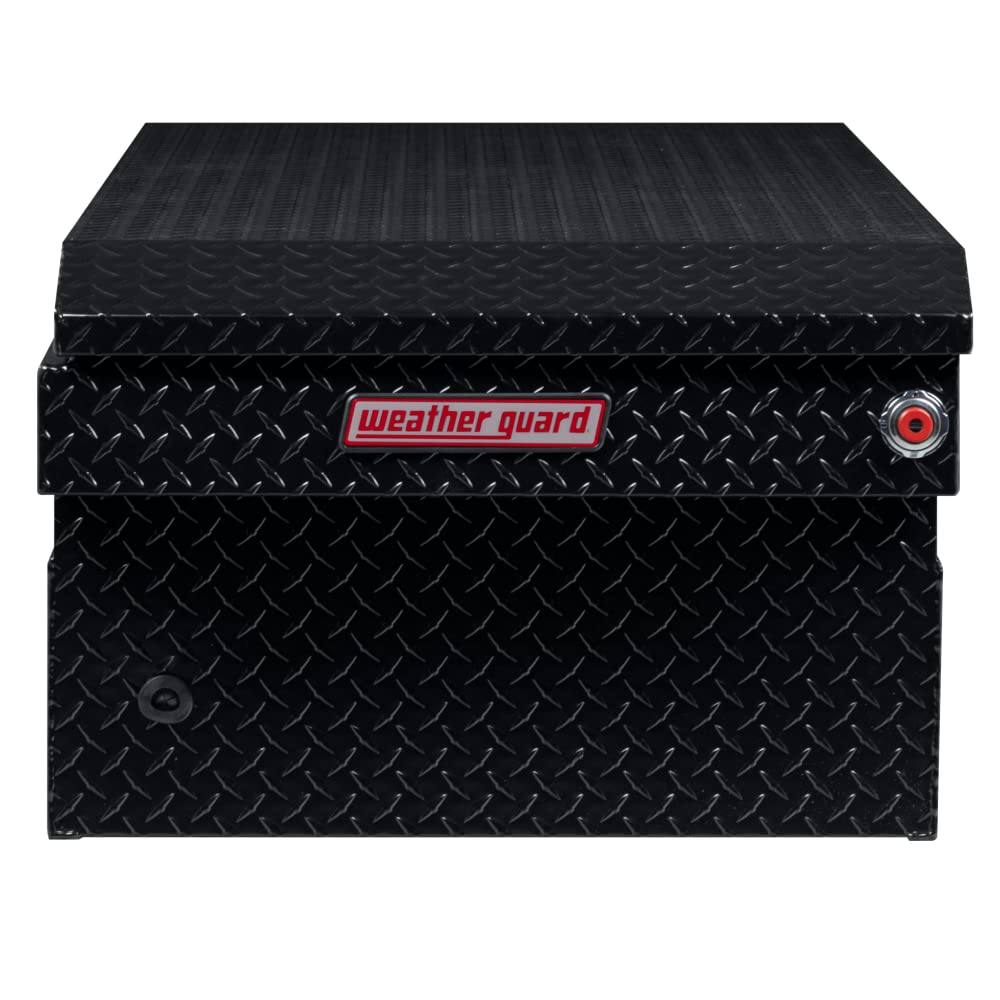 Saddle Truck Tool Box Aluminum Full Extra Wide Gloss Black